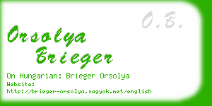 orsolya brieger business card